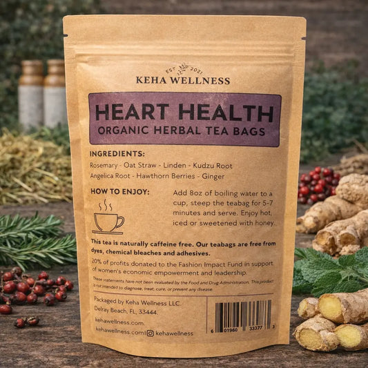 Heart Health Tea — Organic Herbal Tea Bags | Hawthorn, Linden & Rosemary Blend