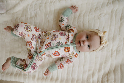 Colorful Pretzel Zipper Romper