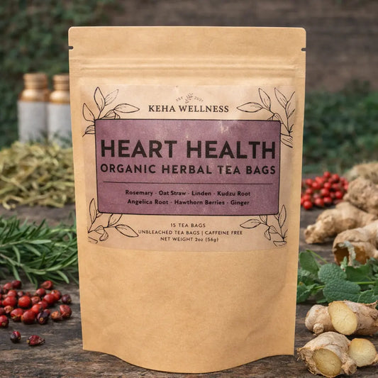 Heart Health Tea — Organic Herbal Tea Bags | Hawthorn, Linden & Rosemary Blend
